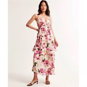 Abercrombie & Fitch Pink Floral Maxi Dress